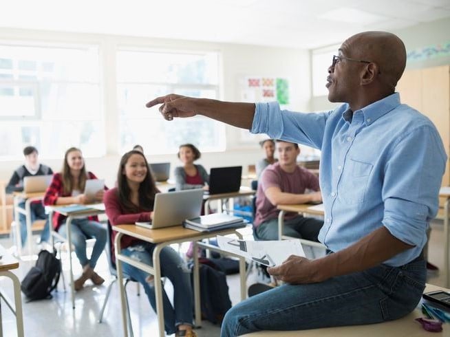 teacher in classroom